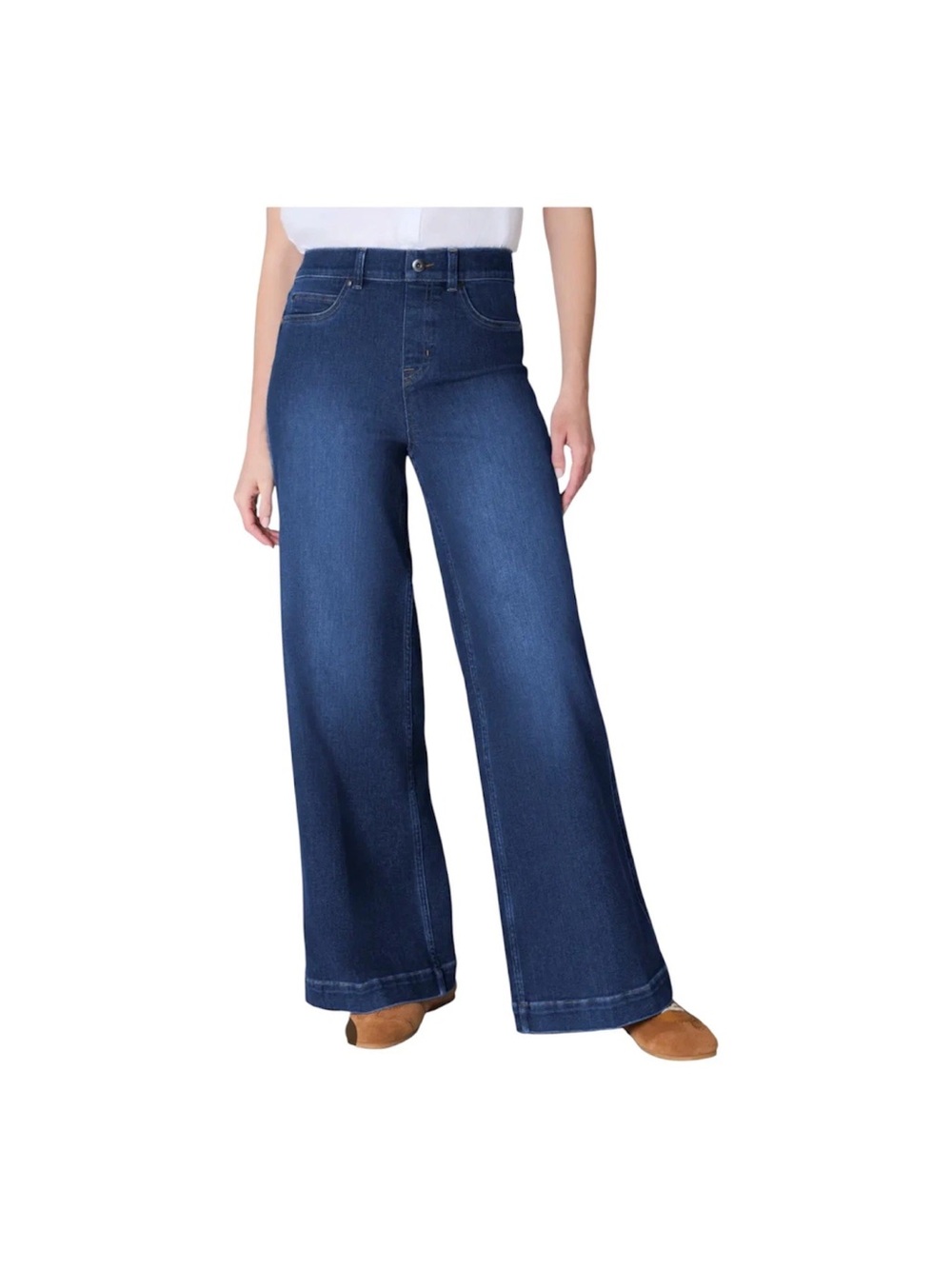 SPANX SPANXshape EveryWear Pull-On High Waist Wide Leg Jeans 1X Petite